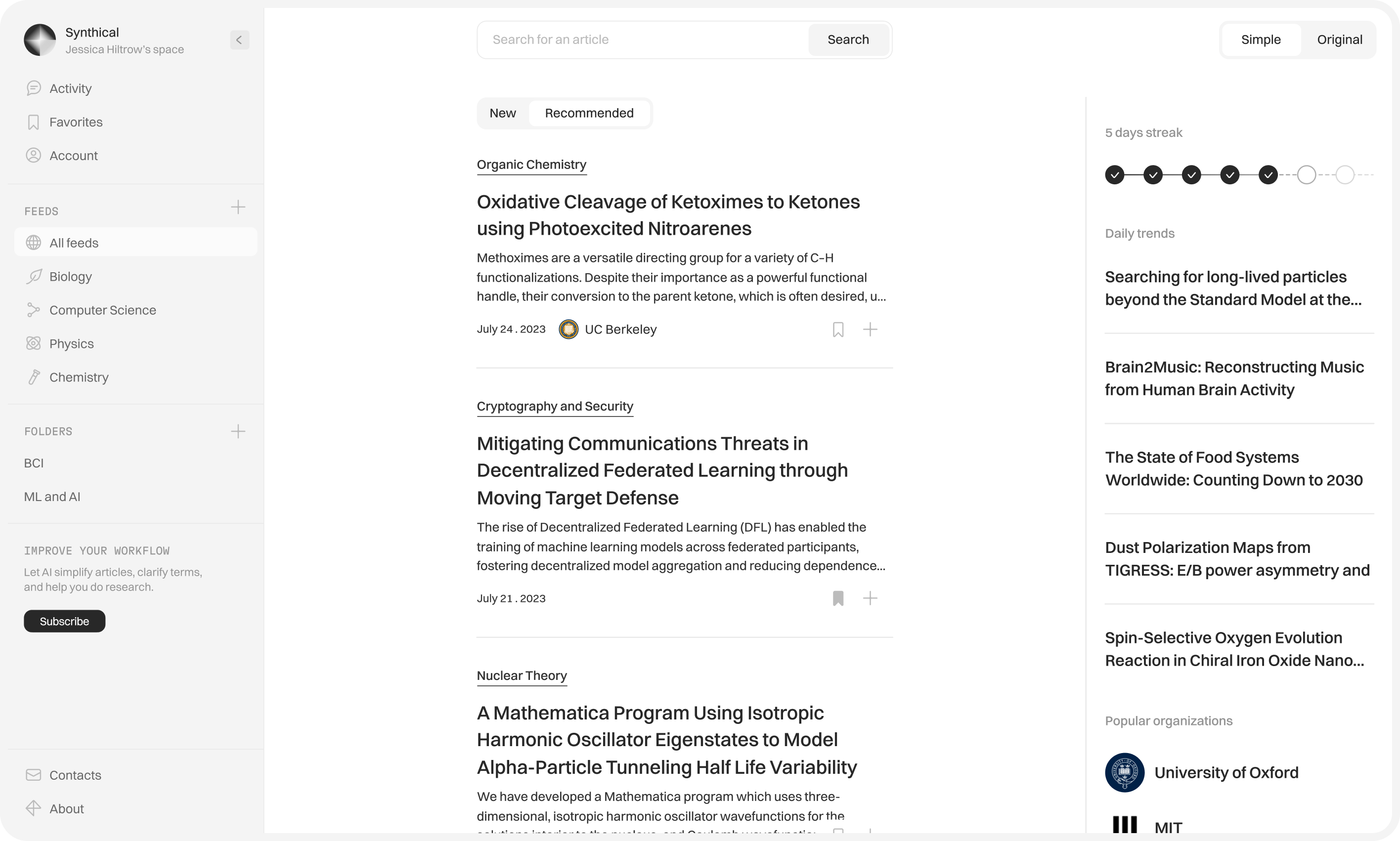 Synthical for Researchers
